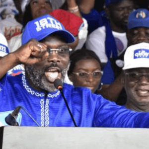 President George Weah is running for re-election.